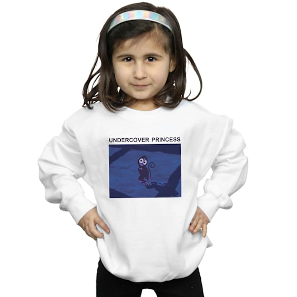 Disney Girls Aladdin Undercover Princess Sweatshirt 5-6 år W White 5-6 Years