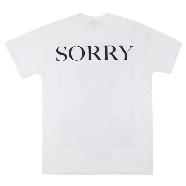 Justin Bieber Dam/Kvinnor Sorry Bomull T-shirt M Vit White M