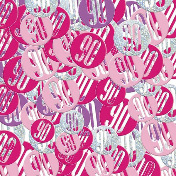 Unik fest Glitz folie konfetti 90 rosa Pink 90