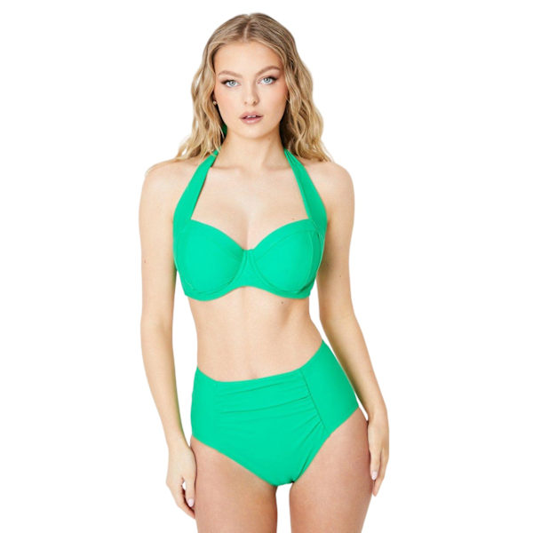 Vacker dam/dam badkläder utan vaddering bikini topp 32H ljusgrön Bright Green 32H