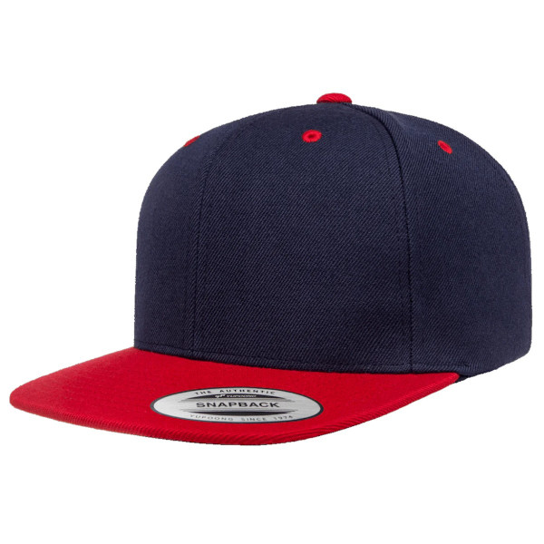 Yupoong The Classic Premium Snapback 2-Tone Cap One Size N Navy/Red One Size