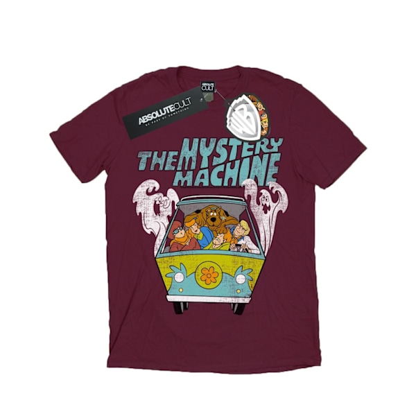 Scooby Doo Dam/Damer Mystery Machine Bomull Boyfriend T-Shi Burgundy M