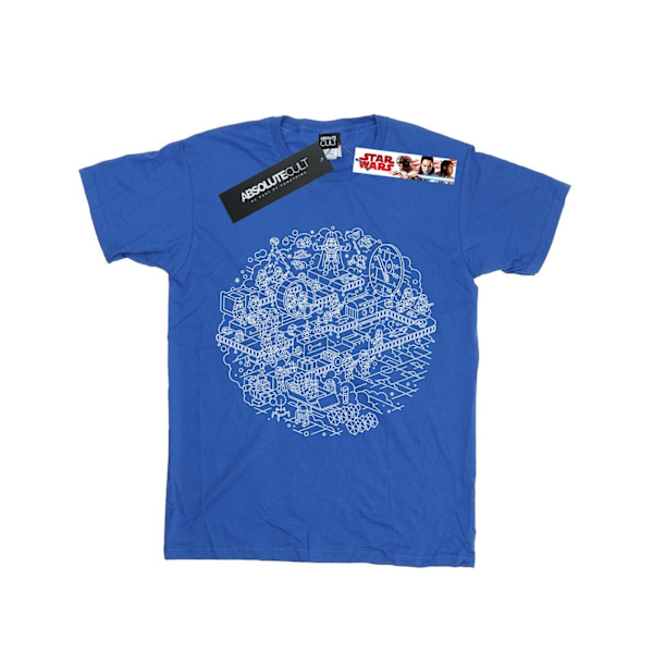 Star Wars flickor jul Dödsstjärnan bomull T-shirt 5-6 år R Royal Blue 5-6 Years