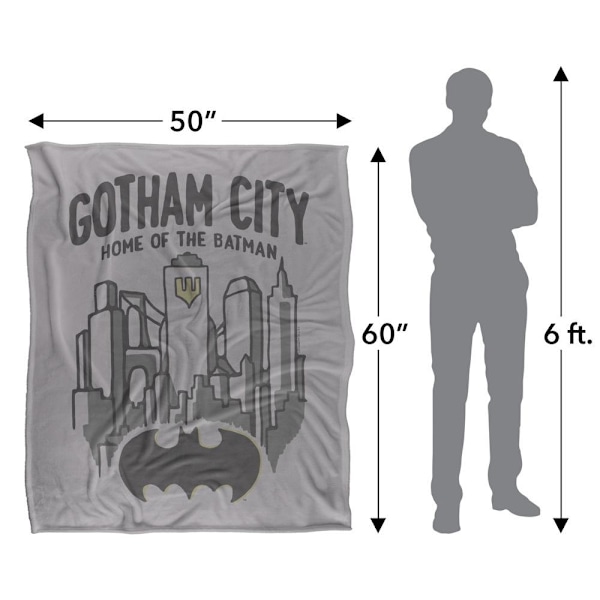 Batman Gotham Filt En Storlek Flerfärgad Multicoloured One Size