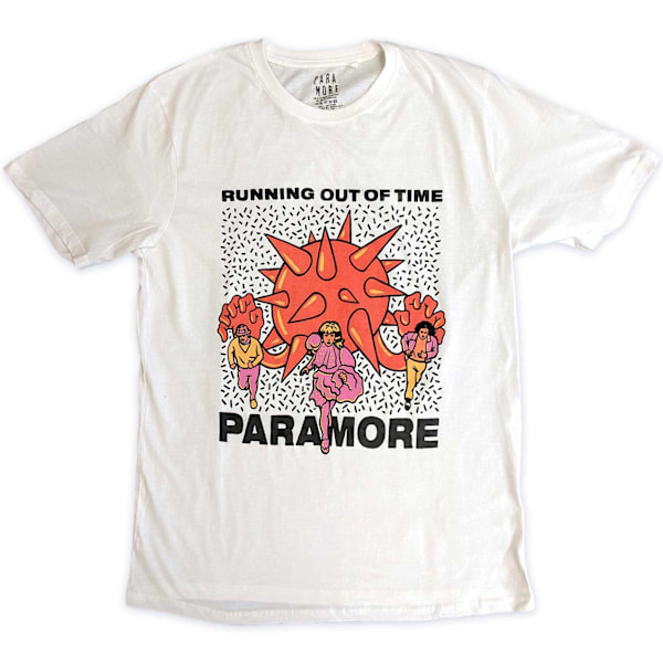 Paramore Unisex Vuxen Running Out Of Time Bomulls T-shirt XXL Vit White XXL