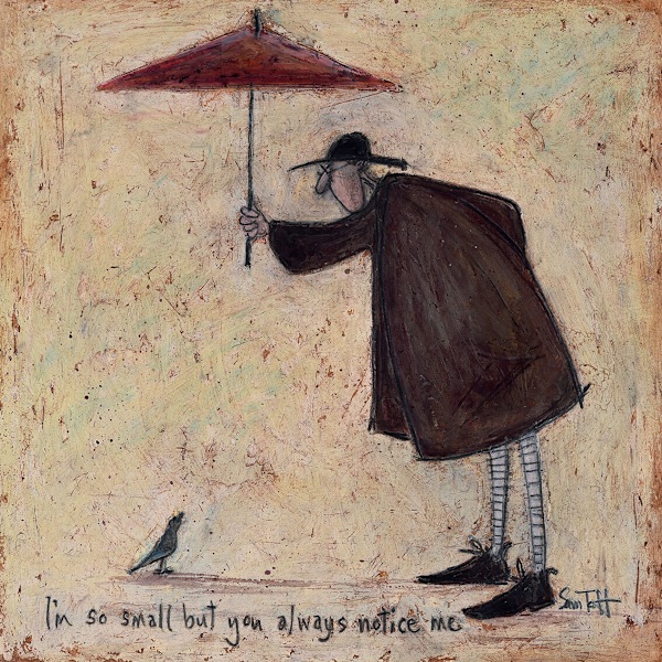 Sam Toft I´m So Small But You Always Notice Me Träskylt På Beige/Dark Brown/Maroon One Size
