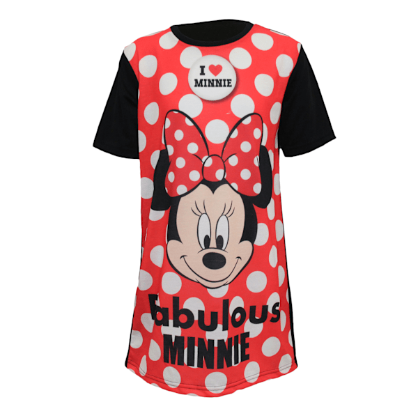 Disney Minnie Mouse Barnens Flickor Fantastisk Nattklänning 7-8 År Black/Red 7-8 Years