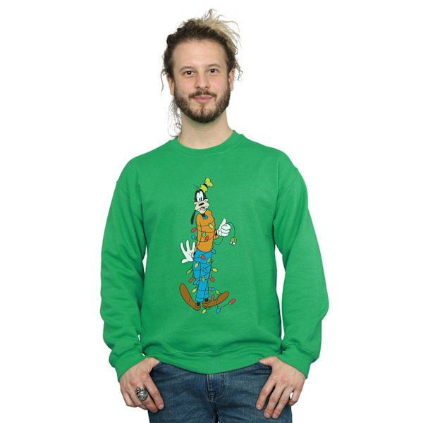 Disney Goofy Julbelysning Sweatshirt XL Irländsk Grön Irish Green XL