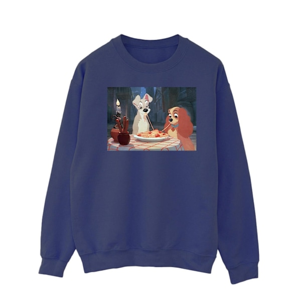 Disney Herr Lady And The Tramp Spaghetti Foto Sweatshirt XL Marinblå Navy Blue XL