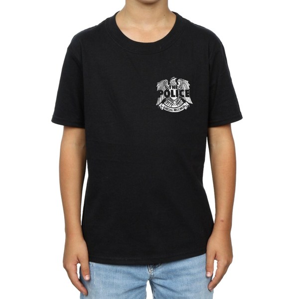 The Police Boys Illegal Records Eagle Chest T-shirt 7-8 år F Black 7-8 Years