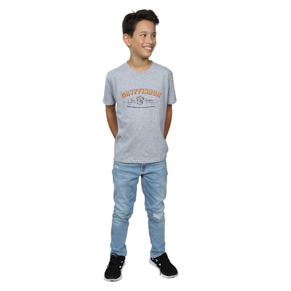 Harry Potter Pojkar Gryffindor Team Quidditch T-Shirt 7-8 År S Sports Grey 7-8 Years