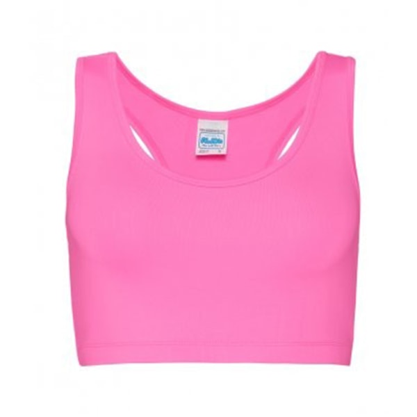 AWDis Just Cool Dam/Kvinnor Ärmlös Girlie Sports Crop Top Electric Pink XL