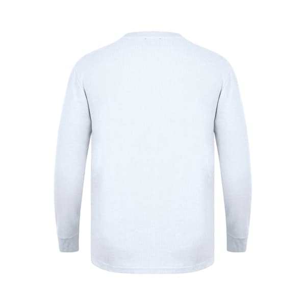 Fabric Herr Våfflad Långärmad T-shirt 5XL Vit White 5XL