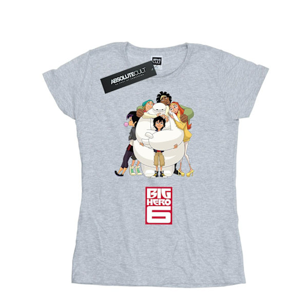 Disney Dam/Kvinnor Big Hero 6 Baymax Hug Bomull T-shirt M Spo Sports Grey M