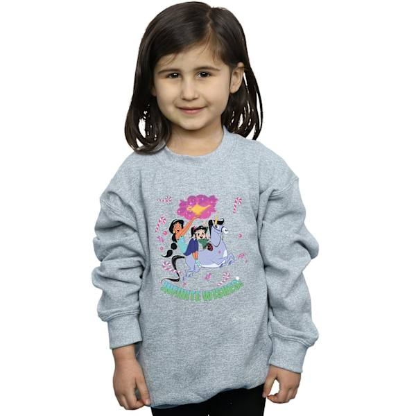 Disney Girls Wreck It Ralph Jasmine Och Vanellope Sweatshirt 5- Sports Grey 5-6 Years