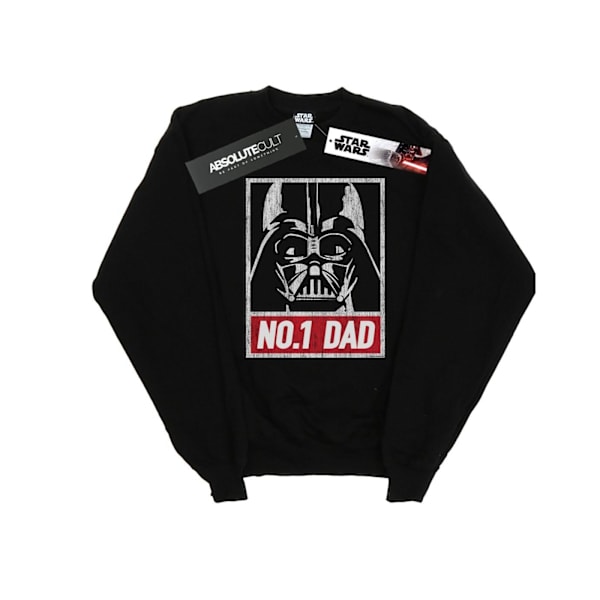 Star Wars Herr Nummer Ett Pappa Sweatshirt 4XL Svart Black 4XL
