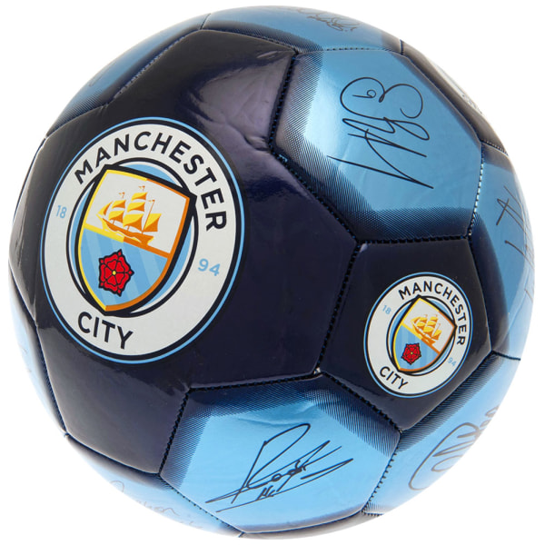Manchester City FC Signature Football 5 Marin/blå Navy/Blue 5