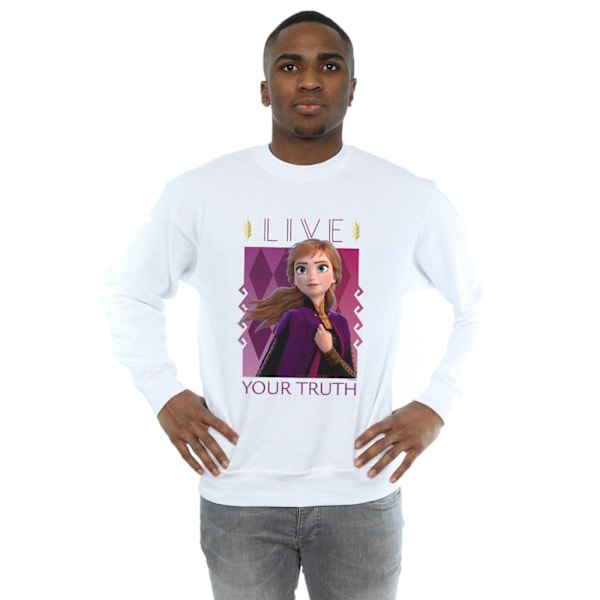 Disney Mens Frozen 2 Anna Live Your Truth Sweatshirt 4XL Vit White 4XL
