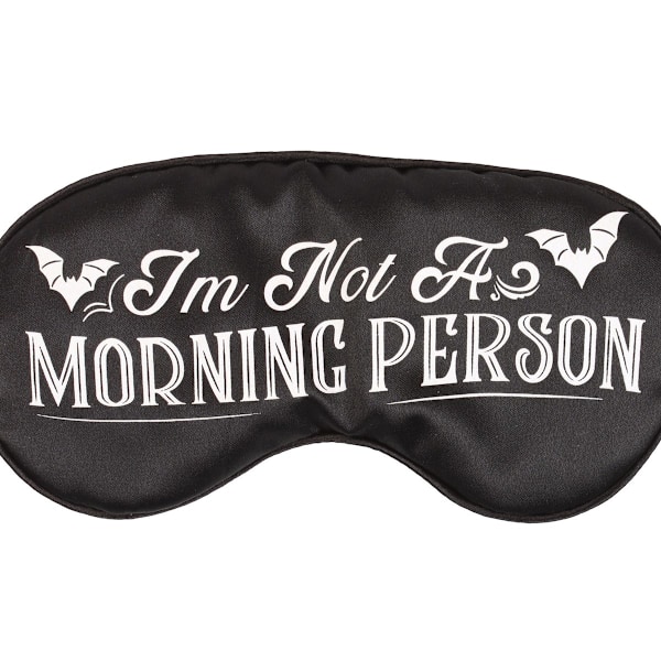 Something Different Unisex Vuxen Jag Är Inte En Morgonperson Satin Black/White One Size