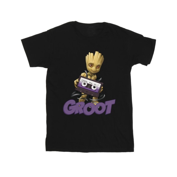 Guardians Of The Galaxy Girls Groot Casette Bomull T-shirt 9-11 Black 9-11 Years