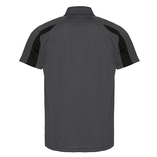AWDis Cool Mens Contrast Polo Shirt XXL Charcoal/Jet Black Charcoal/Jet Black XXL