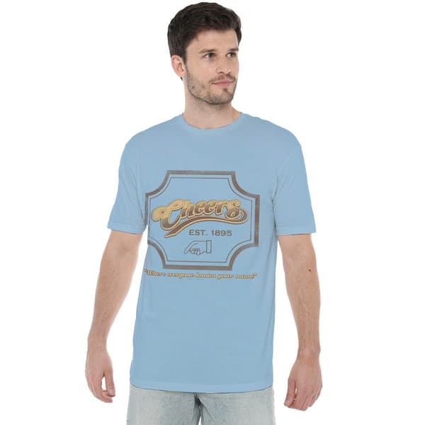 Cheers Herrskjorta med Tryck M Ljusblå Light Blue M