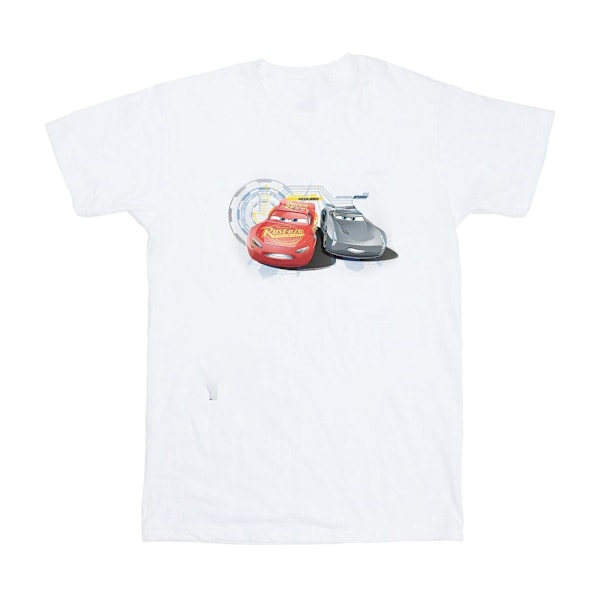 Disney Dam/Damer Bilar Blixten Vs Storm Bomull Boyfriend T-shirt White S