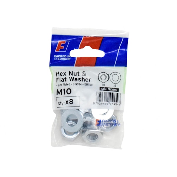 Forgefix Mutter & Bricka, Forgepack M10 Flerfärgad Multi Colour M10