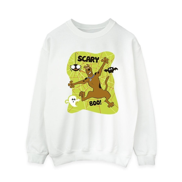 Scooby Doo Dam/Kvinnor Läskig Boo! Sweatshirt L Vit White L