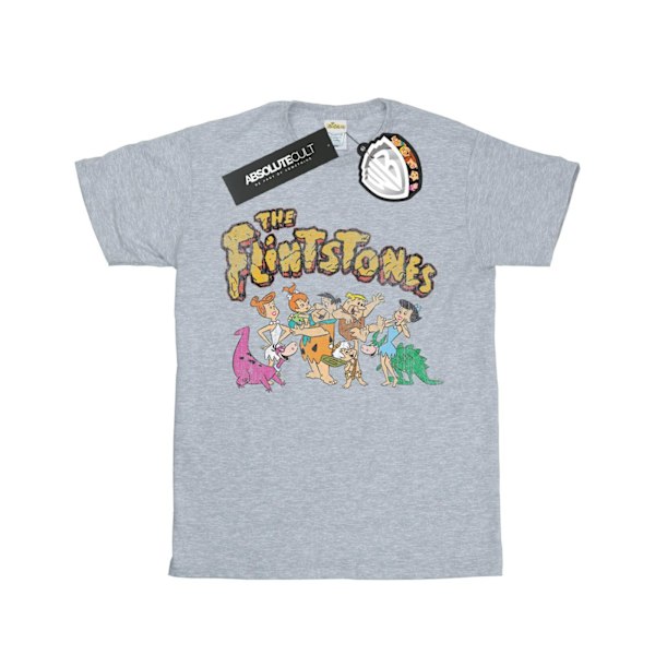 The Flintstones Boys Group Distressed T-Shirt 5-6 år Sport Sports Grey 5-6 Years