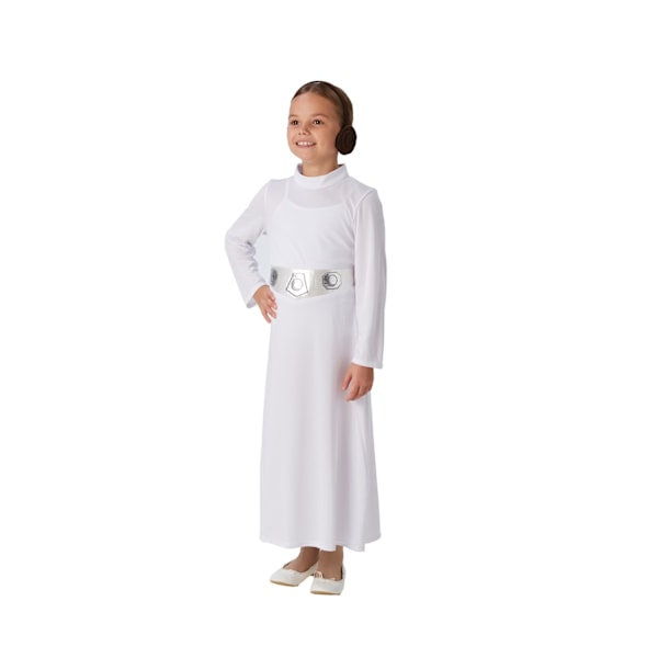 Star Wars Barn/Kids Prinsessa Leia Kostym 11-12 År Vit White 11-12 Years