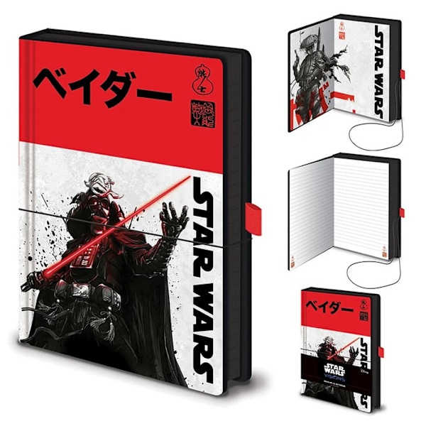 Star Wars: Visions Da Ku Saido Darth Vader A5 Kompositionsbok White/Red/Black 2cm x 21cm x 14.5cm