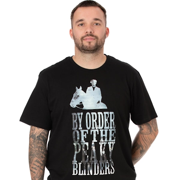 Peaky Blinders herr By Order lång pyjamas set S svart Black S