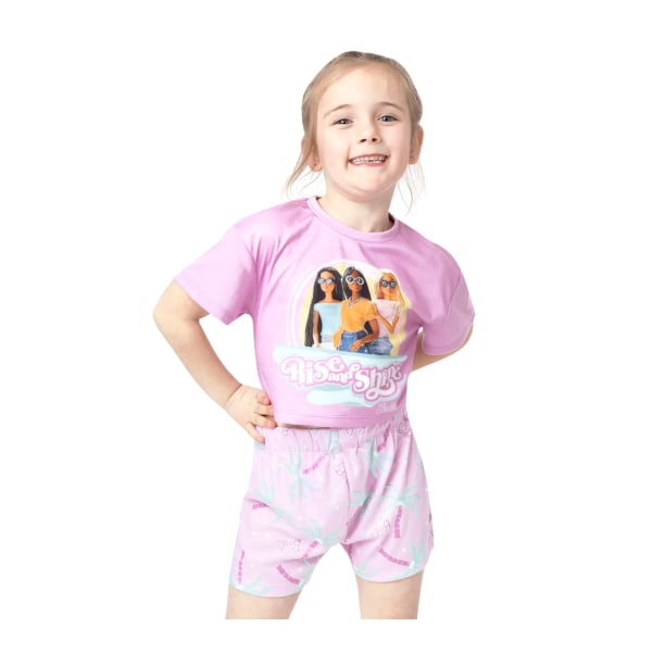 Barbie Girls Short Pyjamas Set 9-10 Years Pink Pink 9-10 Years