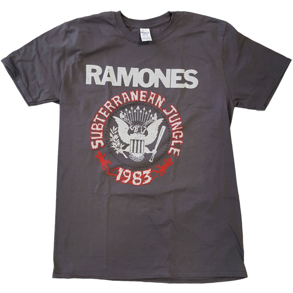 Ramones unisex Vuxen Subterranean Jungle T-shirt XXL Charcoal G Charcoal Grey XXL