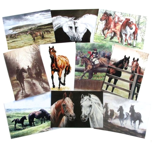 Caroline Cook Equestrian Cards (paket med 10) One Size Multicolou Multicoloured One Size