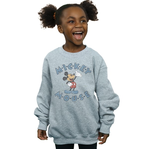 Disney Girls Mickey Mouse Dash Sweatshirt 9-11 år Sports Grå Sports Grey 9-11 Years