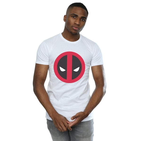 Marvel Mens Deadpool Large Clean Logo T-Shirt L Vit White L