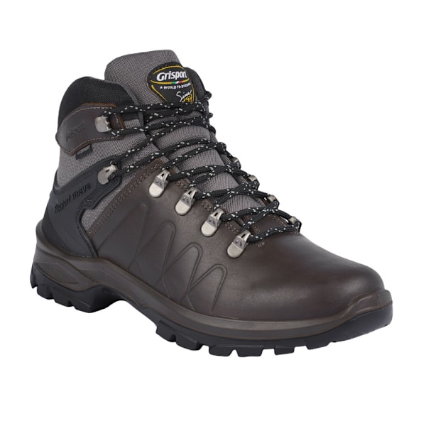 Grisport Kratos-Hi Waxy Läder Vandringsskor 3 för Barn Brown 3 UK