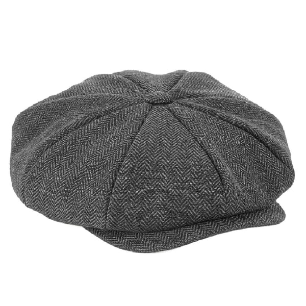 Beechfield Unisex Vuxna Heritage Baker Boy Cap S/M Charcoal He Charcoal Herringbone S/M