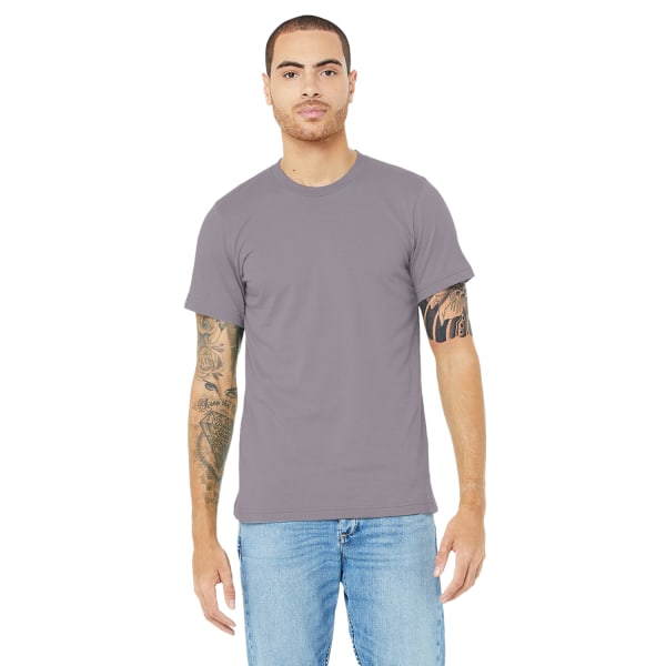 Canvas unisex jersey T-shirt med rund hals / kortärmad herr T-Sh Storm Grey S