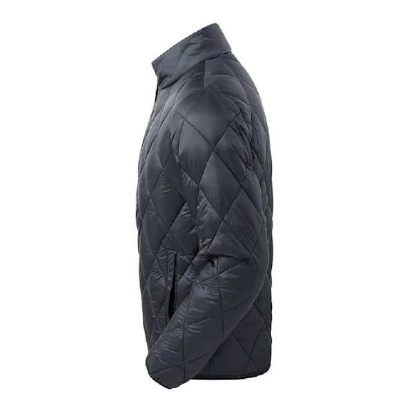 2786 Herr Diamant Rutig Vadderad Jacka XL Marinblå Navy XL