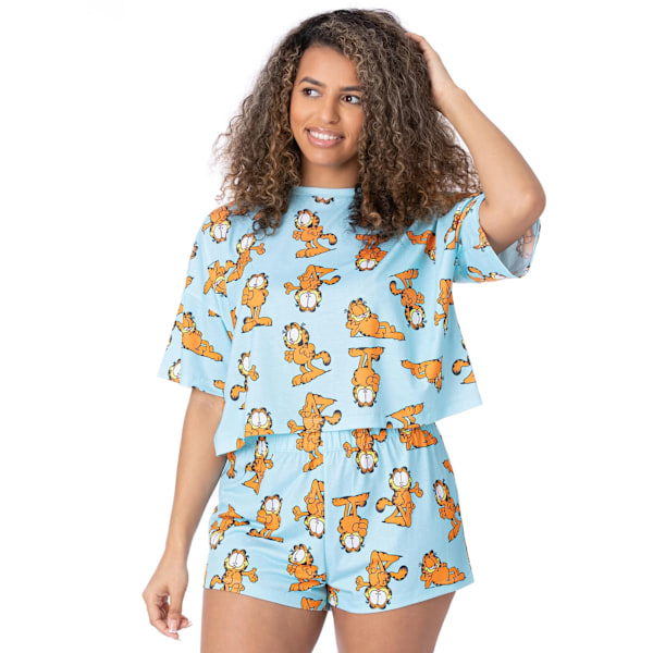 Garfield Pyjamas för damer/kvinnor M Blå Blue M