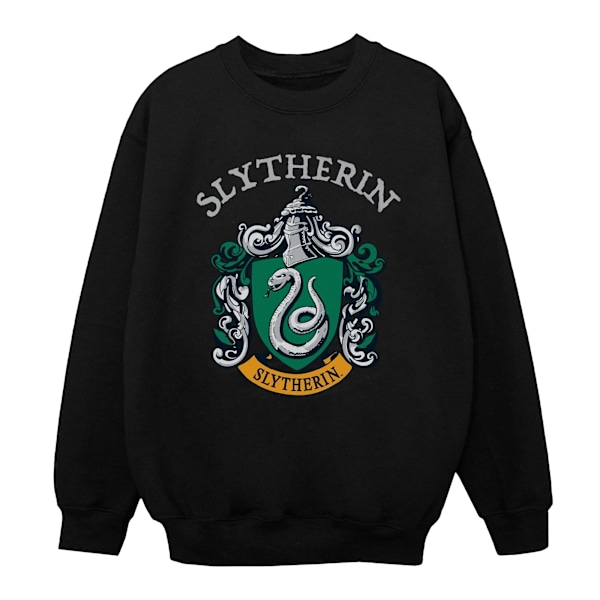 Harry Potter Pojkar Slytherin Crest Sweatshirt 7-8 År Svart Black 7-8 Years
