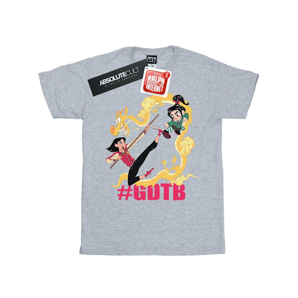 Disney Dam/Kvinnor Wreck It Ralph Mulan Och Vanellope Bomull Sports Grey S
