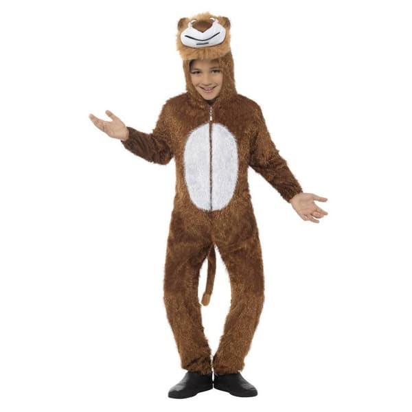 Smiffys Barn/Barn Lejon Bodysuit 7-9 År Brun/Vit Brown/White 7-9 Years