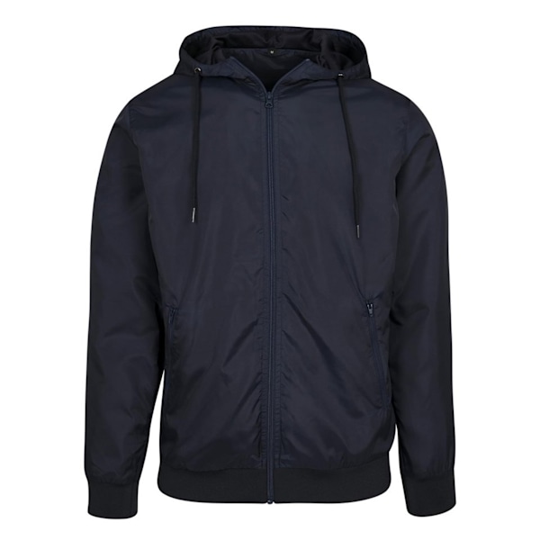 Bygg ditt varumärke Herr Zip Up Wind Runner Jacka M Marinblå Navy M