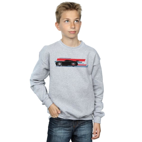 Disney Boys Cars Jackson Storm Stripes Sweatshirt 5-6 Years Spo Sports Grey 5-6 Years