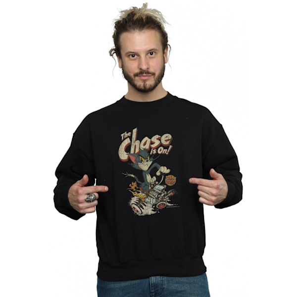 Tom And Jerry Herr The Chase Is On Sweatshirt XL Svart Black XL