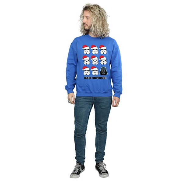 Star Wars Jul Humbug Sweatshirt M Royal Blue för män Royal Blue M